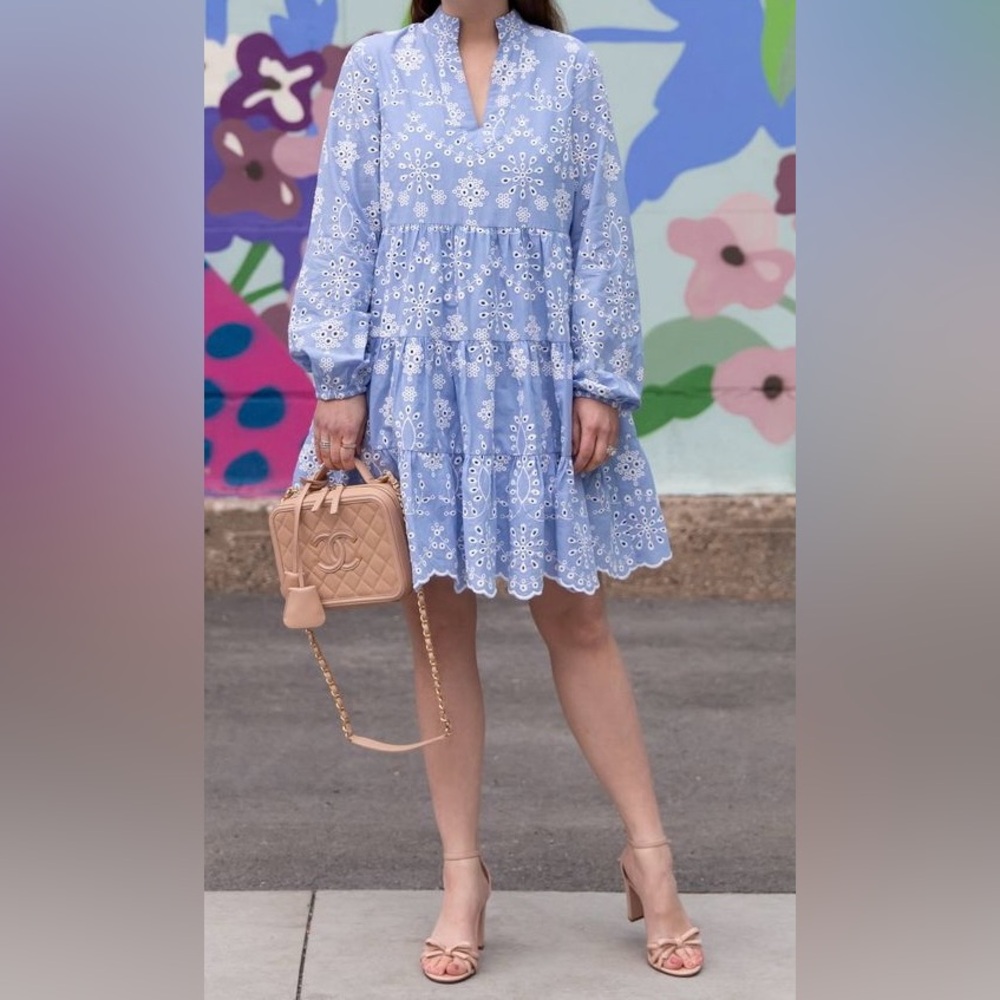 STS x Style Charade Light Blue Eyelet Charlotte Dress